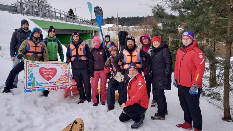 Zimowo i sportowo na rzece Ełk